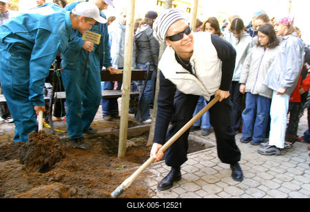 Faültetés a Föld Napja alkalmából-stock-foto