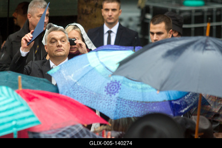 1956-os állami megemlékezés a Terror Háza előtt-stock-foto