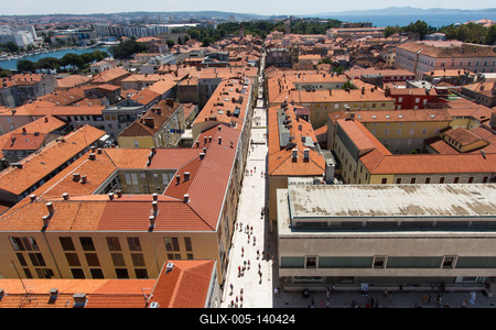 Horvátország, Zadar óvárosa-stock-foto