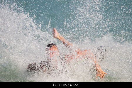Vizisízés, wakeboardozás a Balatonban-stock-foto