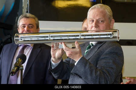 Tarlós István polgármester átadta a felújított orosz metrószerelvényeket-stock-foto