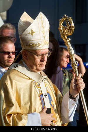Ünnepi szentmise és körmenet a Bazilikánál-stock-foto