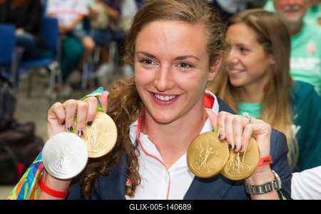 A Syma-csarnokban fogadták olimpikonjainkat-stock-foto