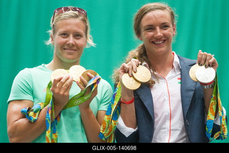 A Syma-csarnokban fogadták olimpikonjainkat-stock-foto