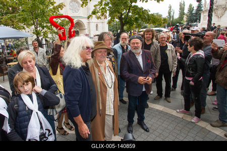 Sajtótájékoztatót tartott az Omega együttes-stock-foto