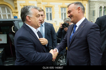 Orbán Viktor Győrbe látogatott-stock-foto