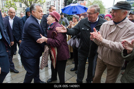 Orbán Viktor Győrbe látogatott-stock-foto