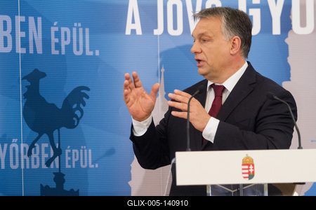 Orbán Viktor Győrbe látogatott-stock-foto