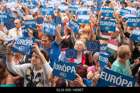 DK rendezvény a Nyugati téren-stock-foto