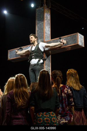 A Passió XXI című előadás a Budapest Sportarénában-stock-foto