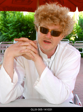 Müller Péter Sziámi költő, énekes-stock-foto