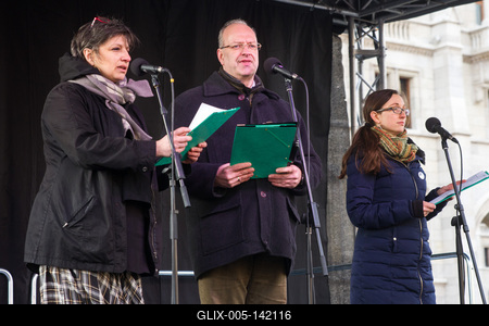 Oktatás - A Tanítanék Mozgalom demonstrációja-stock-foto