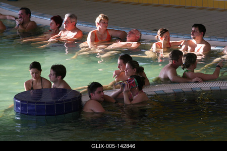 Gyógy- és Wellnessfürdő, Sárvár-stock-foto