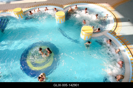 Gyógy- és Wellnessfürdő, Sárvár-stock-foto