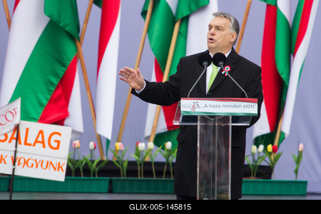 Politika - Március 15-i ünnepség a Kossuth téren-stock-foto