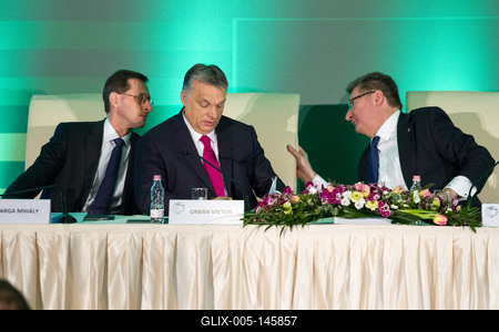 Gazdasági Évnyitó a  Kereskedelmi és Iparkamaránál-stock-foto