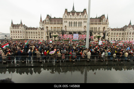 Politika - Március 15-i ünnepség a Kossuth téren-stock-foto