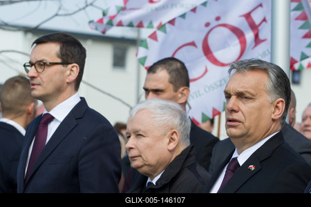 Politika - Szmolenszk emlékmű avatás-stock-foto