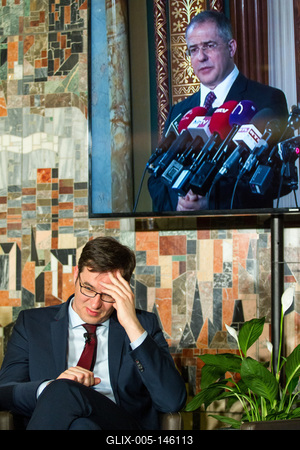 Politika - Miniszterelnök-jelöltek vitáznak-stock-foto