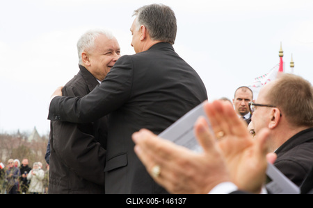 Politika - Szmolenszk emlékmű avatás-stock-foto