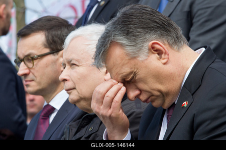 Politika - Szmolenszk emlékmű avatás-stock-foto