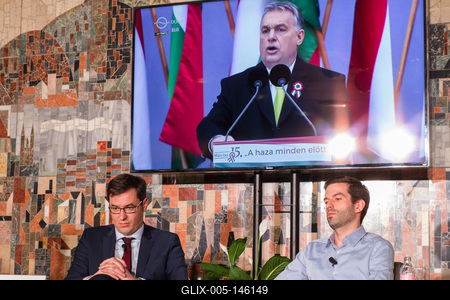 Politika - Miniszterelnök-jelöltek vitáznak-stock-foto