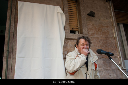 Kapás Dezső emléktábla-stock-foto