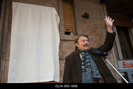 Kapás Dezső emléktábla-stock-foto