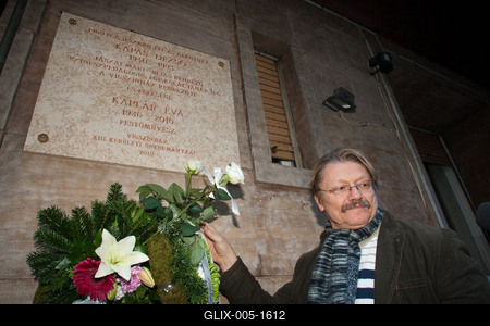 Kapás Dezső emléktábla-stock-foto