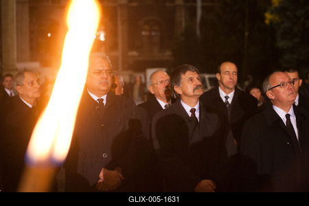 Megemlékezés az 1956-os forradalom és szabadságharc évfordulóján-stock-foto