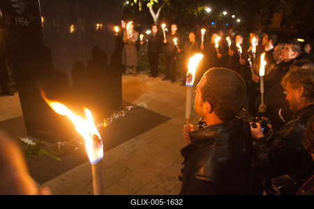 Megemlékezés az 1956-os forradalom és szabadságharc évfordulóján-stock-foto