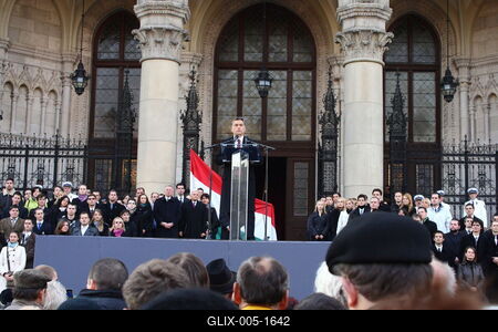 Megemlékezés az 1956-os forradalom és szabadságharc évfordulóján-stock-foto
