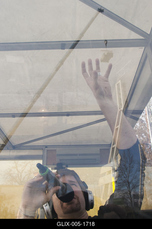 Mélybe zuhant nyereményautó-stock-foto