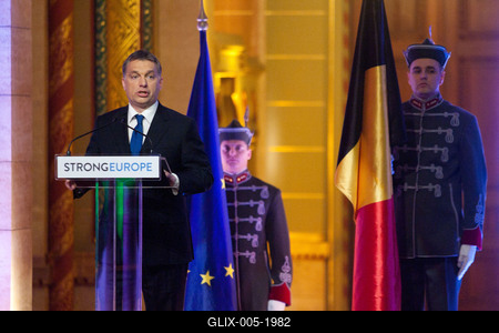 Belgium átadta az EU-elnökséget Magyarországnak-stock-foto