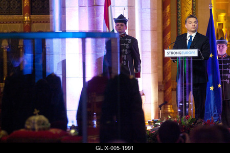 Belgium átadta az EU-elnökséget Magyarországnak-stock-foto