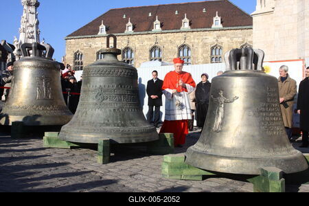 A Mátyás templom harangjai-stock-foto
