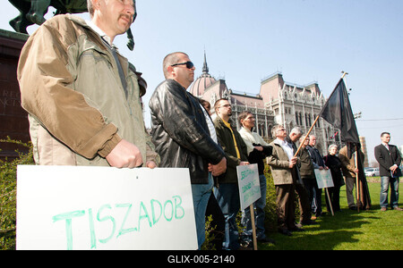 Sertéstenyésztők tüntetése-stock-foto