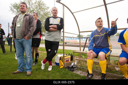 Puskás-Suzuki Kupa öregfiúk labdarúgó mérkőzés-stock-foto