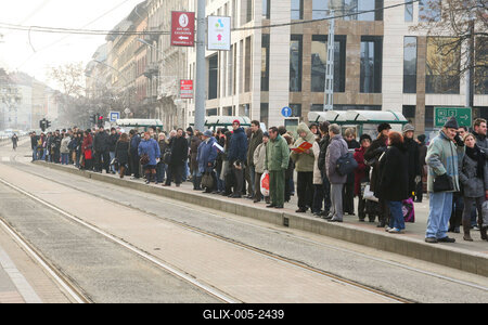 BKV sztrájk-stock-foto