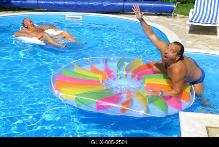 Bajor Imre és Koós János együtt nyaral-stock-foto