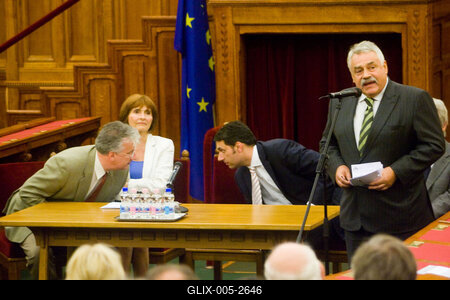 A parlamenti pártok meghallgatják a köztársasági elnök-jelölteket-stock-foto