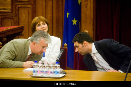 A parlamenti pártok meghallgatják a köztársasági elnök-jelölteket-stock-foto