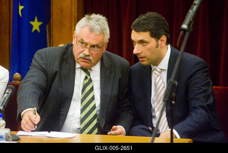 A parlamenti pártok meghallgatják a köztársasági elnök-jelölteket-stock-foto