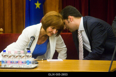 A parlamenti pártok meghallgatják a köztársasági elnök-jelölteket-stock-foto