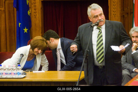 A parlamenti pártok meghallgatják a köztársasági elnök-jelölteket-stock-foto