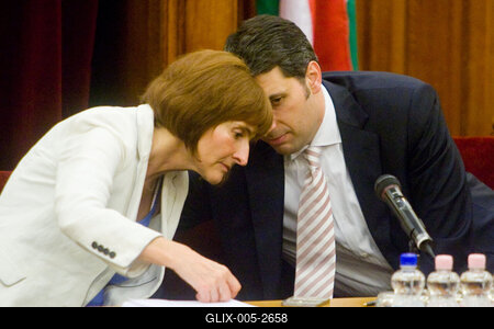 A parlamenti pártok meghallgatják a köztársasági elnök-jelölteket-stock-foto