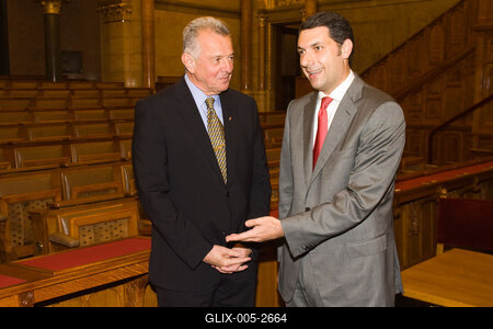 A parlamenti pártok meghallgatják a köztársasági elnök-jelölteket-stock-foto