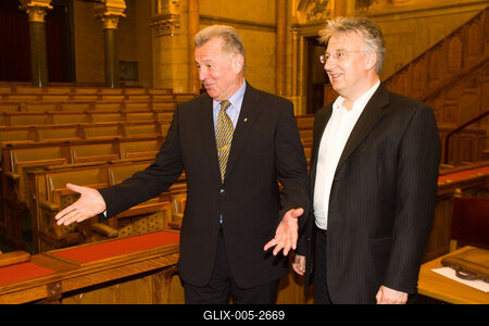 A parlamenti pártok meghallgatják a köztársasági elnök-jelölteket-stock-foto