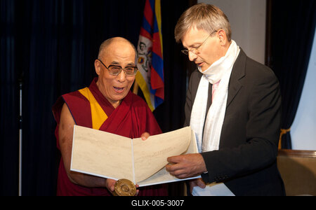 A Dalai Láma Budapesten-stock-foto