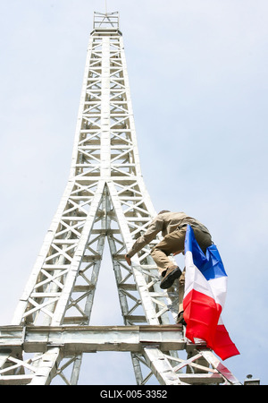 Eiffel-torony Budapesten-stock-foto